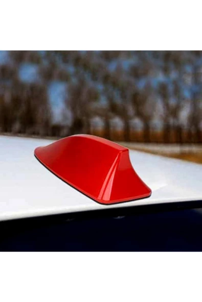 Car19 Elektrikli Shark Köpekbalığı Balina Tavan Anteni Tam Fonksiyonlu Kırmızı - 3