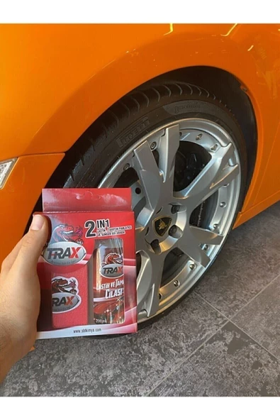 TRAX Lastik Parlatıcı Ve Tampon Cilası Süper Kalite 2'li Set Sünger + 200ml Cila - 2
