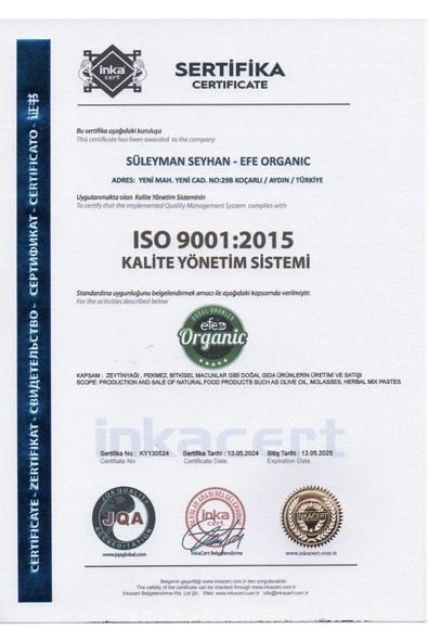 Efe Organik   Efe Organic Ultra Natural Sızma Zeytinyağı 10 Lt Teneke - 5
