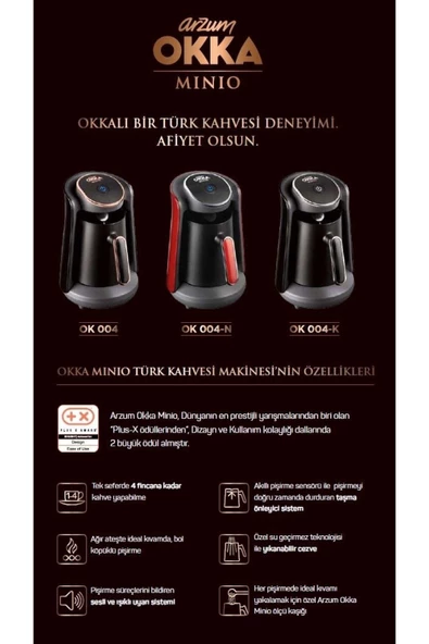 Arzum OK004-K Okka Minio Türk Kahvesi Makinesi Krom 4 Fincan Kapasiteli - 2