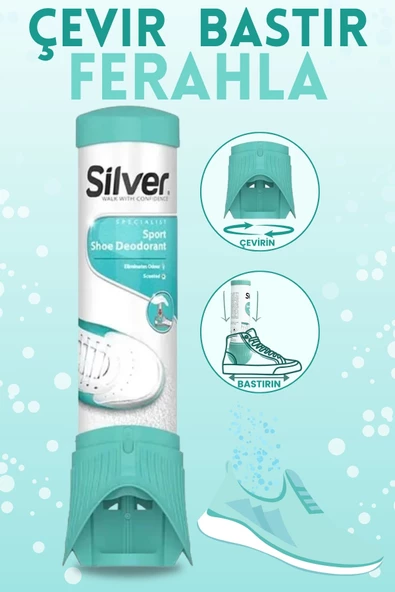 SİLVER Ayakkabı Deodorantı Koku Giderici Önleyici Sprey Fresh Up 100ml 1 Adet - 2