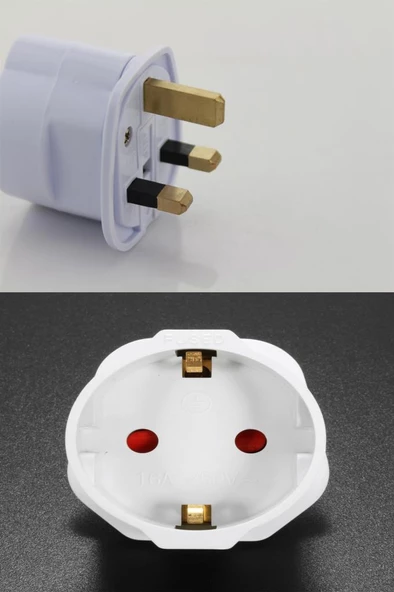Kuzey Kıbrıs Uyumlu Priz Dönüştürücü  Seyahat Adaptörü - 4