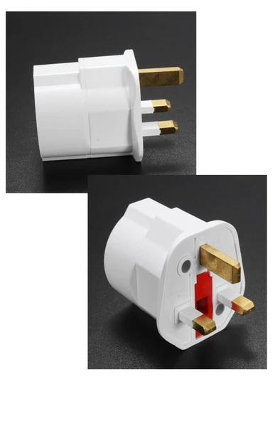Kuzey Kıbrıs Uyumlu Priz Dönüştürücü  Seyahat Adaptörü - 5