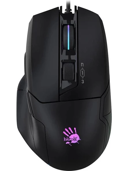 Bloody W70 Max Siyah RGB Optik Kablolu Oyuncu Mouse