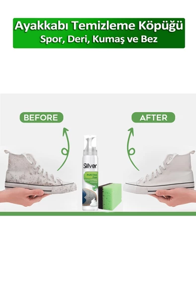 SİLVER Spor Ayakkabı Deri Ve Kumaş Temizleme Köpüğü 125 ml - 3