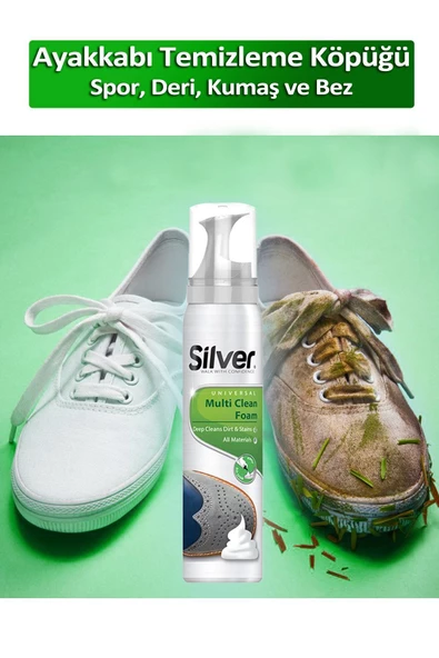 SİLVER Spor Ayakkabı Deri Ve Kumaş Temizleme Köpüğü 125 ml - 5