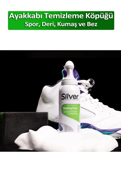 SİLVER Spor Ayakkabı Deri Ve Kumaş Temizleme Köpüğü 125 ml - 2