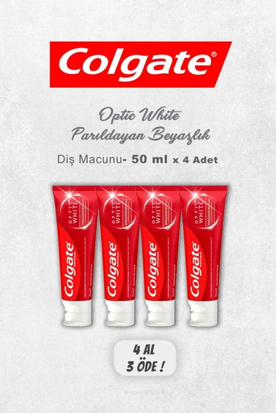 4 AL 3 ÖDE Colgate Optic White Parıldayan Beyazlık 50 ml