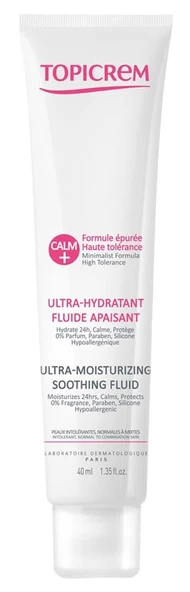 Topicrem Calm+ Ultra Moisturizing Soothing Fluid 40ml | Yatıştırıcı ve Nemlendirici Krem