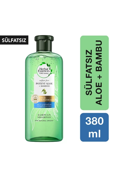 Sülfatsız  Güç ve Nem Aloe + Bambu  Şampuan 380 ml