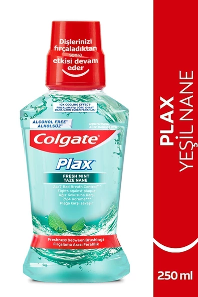 Plax Taze Nane Alkolsüz Ağız Bakım Suyu 250 Ml