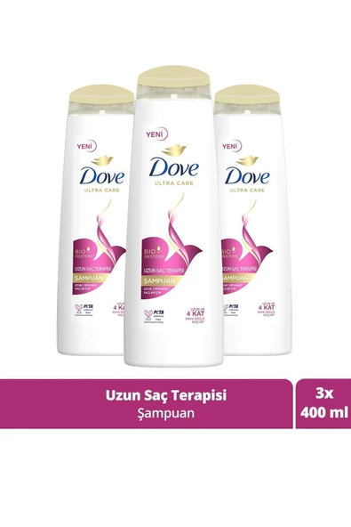 Ultra Care Saç Bakım Şampuanı Uzun Saç Terapisi Uzun Yıpranmış Saçlar Için 400 ml X3 Adet