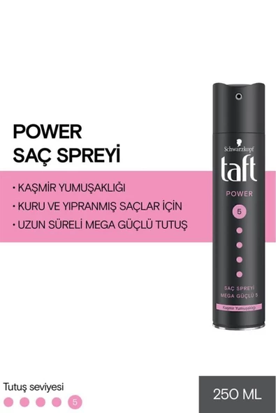 Power Saç Spreyi Kaşmir Yumuşaklığı 250 ml - Mega güçlü