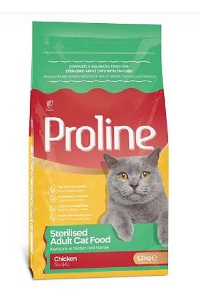 Proline Kısırlaştırılmış Kediler Için Tavuklu Kedi Maması 1,2 Kg