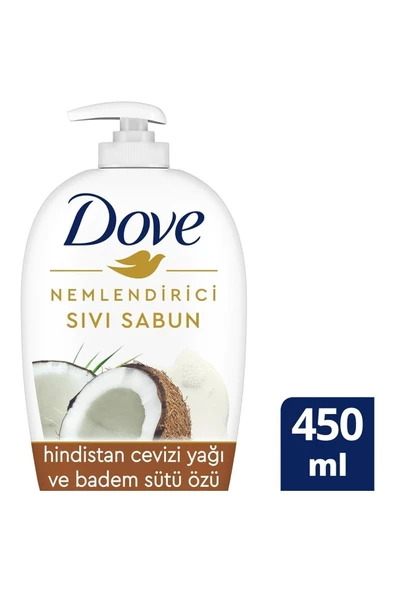 Nemlendirici Sıvı Sabun Hindistan Cevizi Yağı Ve Badem Sütü Özü 450 Ml.