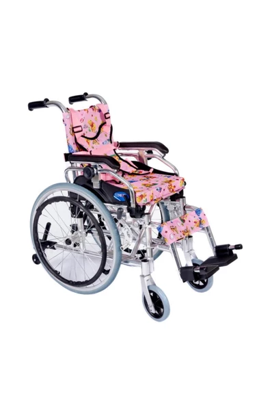 MEDİKALBİRLİK Comfort Plus KY980LQ-30 Alüminyum Pediatrik Özellikli Tekerlekli Sandalye Pembe