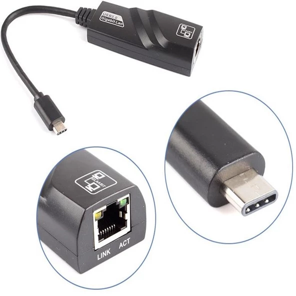 Alfais 5060 Type C To Ethernet Usb 3.1 1000Mbps Gigabit Ag Adaptor Kartı - 5