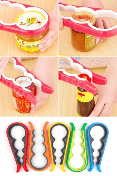 Silikon Konserve Kavanoz Şişe Kapağı Açıcı - Resim 4