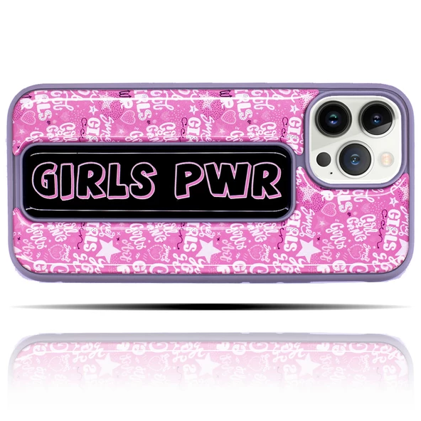 Apple IPhone 13 Pro Max Uyumlu Girls Power Pembe Mor Yumuşak Silikon Telefon Kılıfı