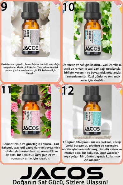 12'li Ekonomi SET Esansiyel Uçucu Yağı Buhardanlık Difüzör Esansı Oda Kokusu - 4