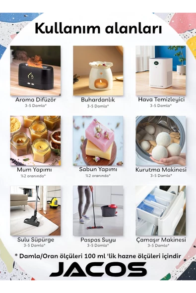 Lavanta,Yağmur Ormanları,Sandal Egzotik Esansiyel Uçucu Yağı Difüzör Esansı Oda Kokusu 3'lü SET - 5