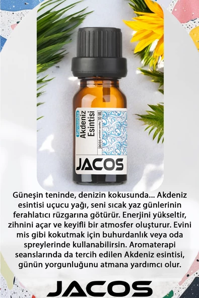 Frekans,Akdeniz Esintisi,Sandal Egzotik Esansiyel Uçucu Yağı Difüzör Esansı Oda Kokusu 3'lü SET - 3