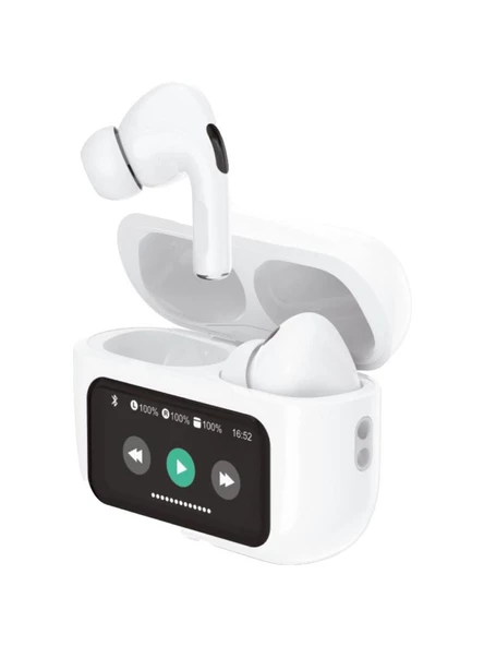 Logia Touch Screen LED Ekranlı Bluetooth Kulaklık Beyaz - 2
