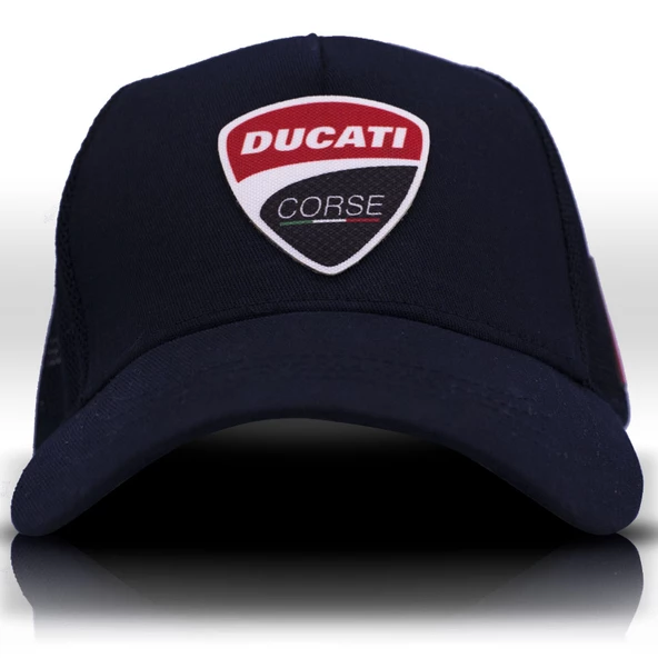 Ducati Corse Siyah Fileli Motogp Şapka, Unisex Beyzbol Motor Sever Şapkası, Motorcu Trucker Cap