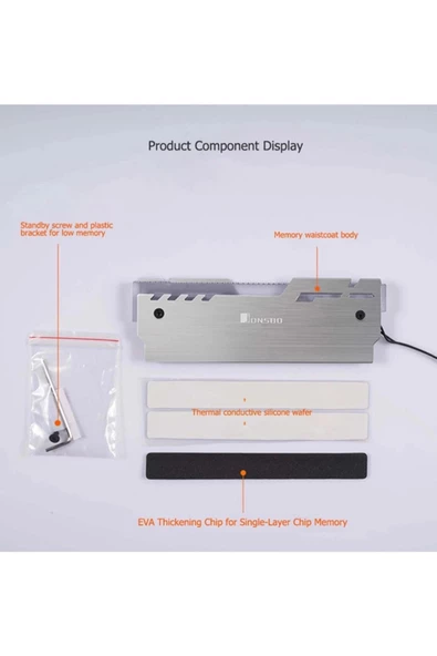 JONSBO NC-3 RGB DDR3-DDR4 RAM SOĞUTUCU - 4