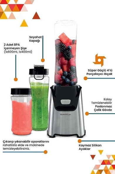 GoldStar ST-7251 400 W Kişisel Smoothie Blender - 3