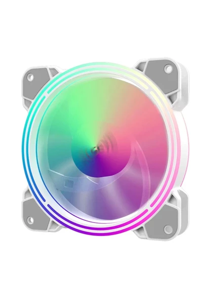 ALSEYE H4.0 120MM TEKLİ RGB KASA FANI BEYAZ RENK - 6