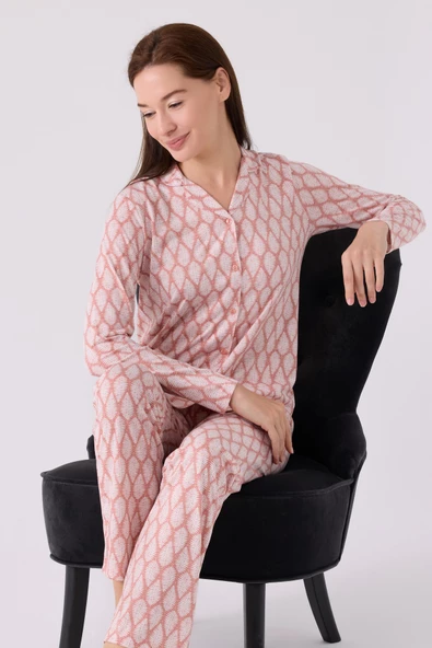 Arnetta 3073 Kadın Önden Düğmeli Pijama Takım
