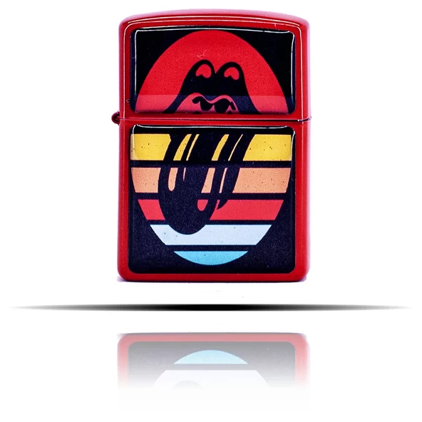The Rolling Stone Kırmızı Zippo Tarzı Benzinli Çakmak - 2