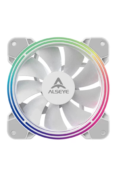 ALSEYE H4.0 120MM TEKLİ RGB KASA FANI BEYAZ RENK - 3