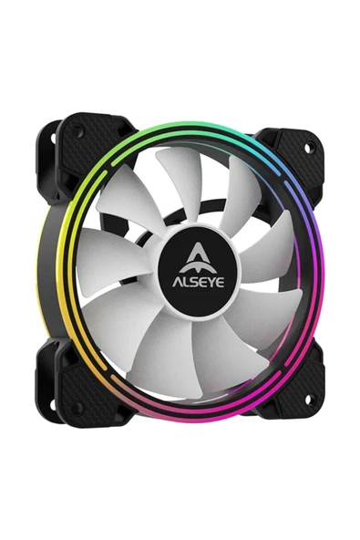 ALSEYE H4.0 120MM TEKLİ RGB KASA FANI SİYAH RENK - 5