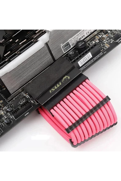 MSI Loglolu Atx Güç Kaynağı 24 Pin Işıklı Konnektör Başlık - 4