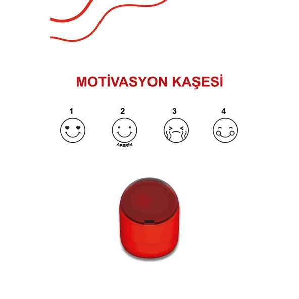 Öğretmen Öğrenci Motivasyon Kaşesi Kırmızı