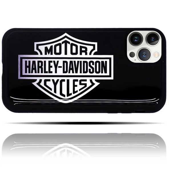 Apple IPhone 11 Pro Uyumlu Siyah Harley Davidson Yumuşak Silikon Telefon Kılıfı