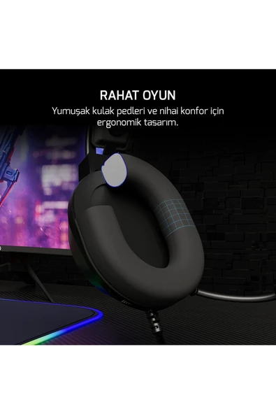 GamePower Voldon Siyah 7.1 Surround Rainbow Gaming Kulaklık - 4