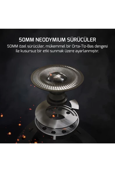 Gamepower Jin X Enc 3.5Mm Gaming Kulaklık (2.3.5Mm Jak Dönüştürücü Kablo Hediyeli) - 8