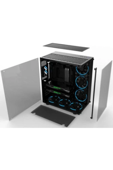 GamePower Warcry A-rgb 6 Fanlı Kumandalı Gaming Oyuncu Bilgisayar Kasası Psu Yok - 5