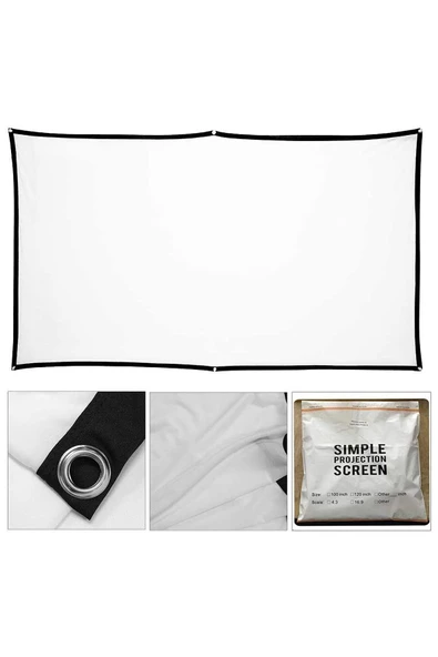 Havit Pa301 100 Inç Siyah Çerçeveli Duvar Tipi Projeksiyon Perdesi - 5
