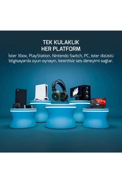 Gamepower Jin X Enc 3.5Mm Gaming Kulaklık (2.3.5Mm Jak Dönüştürücü Kablo Hediyeli) - 5
