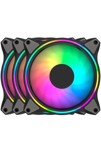 GamePower Air Turbine 3in1 A-rgb Rgb Fan Set Kit 3x120mm Sessiz Kasa Fanı - 2