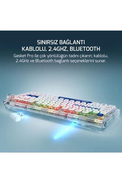 GamePower Gasket Pro X RGB Wireless/Bluetooth/Kablolu Mekanik Hot-Swap Yağlı Switch Gasket Gaming Klavye - 5