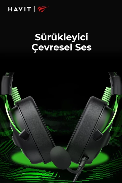 Havit t Gamenote H2002E Çıkarılabilir Mikrofonlu Gaming Oyuncu Kulaklığı - 3.5mm - 5