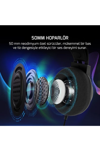 GamePower Voldon X Siyah Enc 3.5mm Gaming Kulaklı - 4