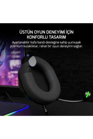 GamePower Voldon X Siyah Enc 3.5mm Gaming Kulaklı - 5