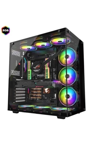 GamePower Warcry A-rgb 6 Fanlı Kumandalı Gaming Oyuncu Bilgisayar Kasası Psu Yok