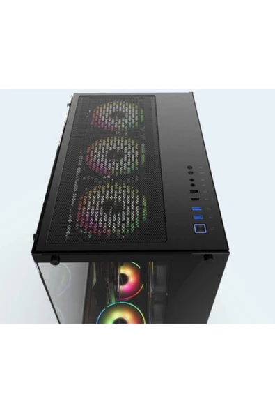 GamePower Warcry A-rgb 6 Fanlı Kumandalı Gaming Oyuncu Bilgisayar Kasası Psu Yok - 2